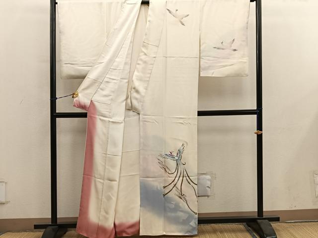 平和屋着物■訪問着　鳳凰　暈し染め　正絹　逸品　BAAY0891mz