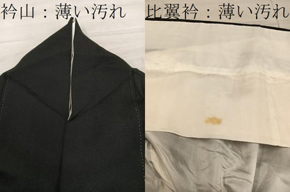 平和屋着物■豪華黒留袖　駒刺繍　文箱花鳥文　金彩　正絹　逸品　BAAY0893mz