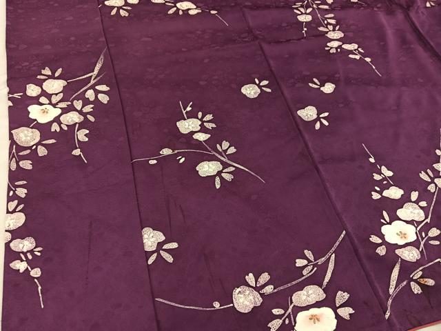 平和屋着物■上質な小紋　枝花文　ろうけつ染め　正絹　逸品　BAAY0894mz