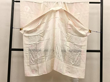 平和屋着物■長襦袢　無双仕立て　草花文　暈し染め　正絹　逸品　BAAY0947mz
