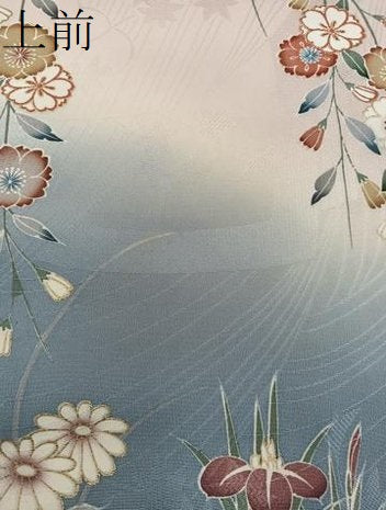 平和屋着物●訪問着　枝垂れ桜　暈し染め　金彩　正絹　逸品　BAAY0986mz