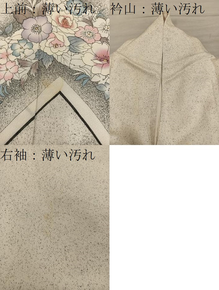 平和屋着物■訪問着　草花文　金彩　正絹　逸品　BAAY0989mz