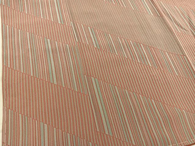 平和屋着物■上質な小紋　縞　正絹　逸品　BAAY0990mz