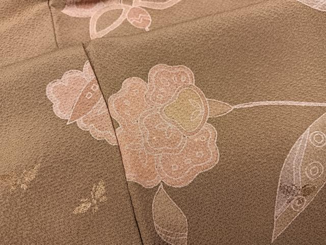 平和屋着物■上質な小紋　枝花文　正絹　逸品　BAAY0991mz