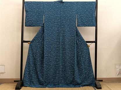 平和屋着物■上質な小紋　溢れ松葉文　正絹　逸品　BAAY1003mz