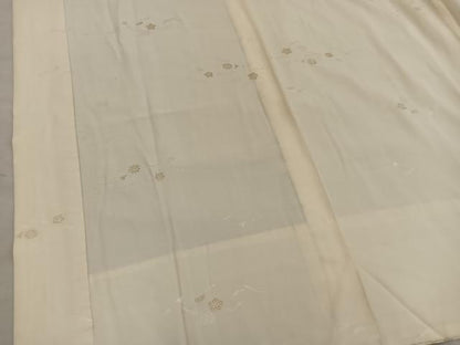 平和屋着物■長襦袢　無双仕立て　梅花地紋　白色　金糸　鈴乃屋扱い　正絹　逸品　BAAY1005mz