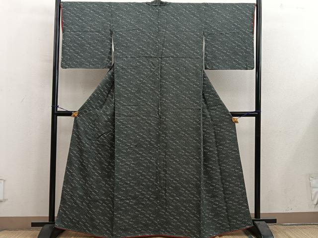 平和屋着物■上質な小紋　菊花文　正絹　逸品　BAAY1009mz