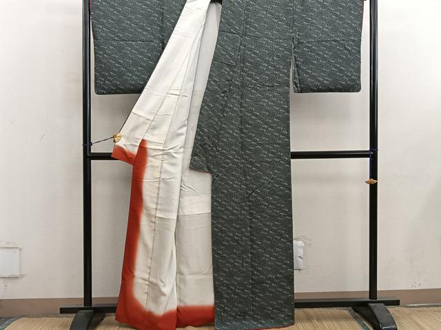 平和屋着物■上質な小紋　菊花文　正絹　逸品　BAAY1009mz