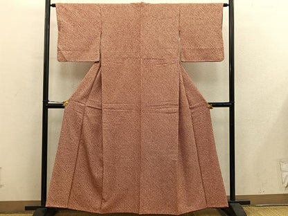 平和屋着物■大変加工の良い総絞り小紋　正絹　逸品　BAAY1011mz