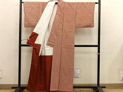 平和屋着物■大変加工の良い総絞り小紋　正絹　逸品　BAAY1011mz