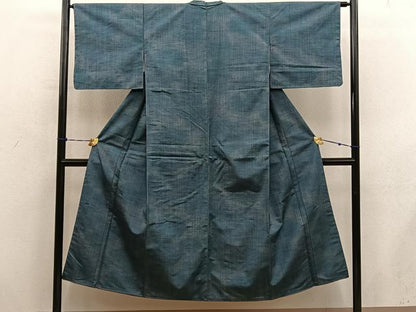 平和屋着物■上質な紬　霞色　正絹　逸品　BAAY1015mz