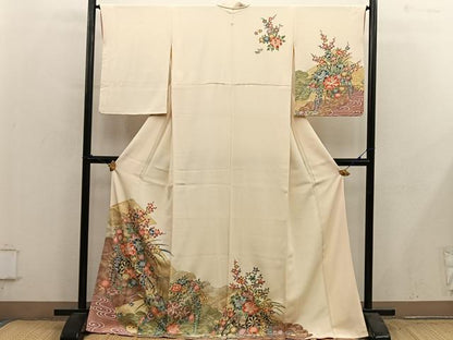 平和屋着物●訪問着　花車文　金彩　正絹　逸品　BAAY1016mz