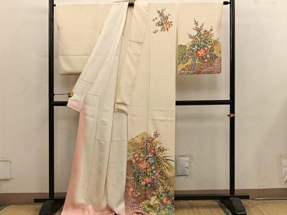 平和屋着物●訪問着　花車文　金彩　正絹　逸品　BAAY1016mz