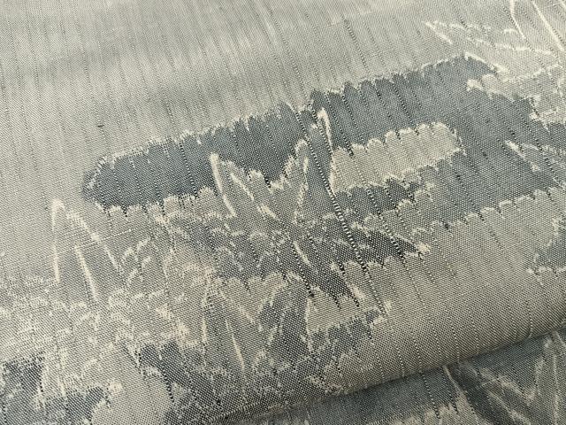 平和屋着物■訪問着　紬地　エ霞花文　正絹　逸品　BAAY1017mz