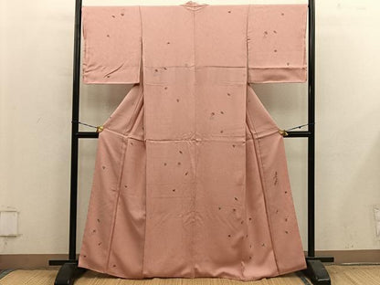 平和屋着物●友禅作家の巨匠　浅井青仁　小紋　吹き寄せ文　金彩　正絹　逸品　BAAY1027mz