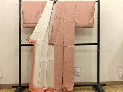 平和屋着物●友禅作家の巨匠　浅井青仁　小紋　吹き寄せ文　金彩　正絹　逸品　BAAY1027mz