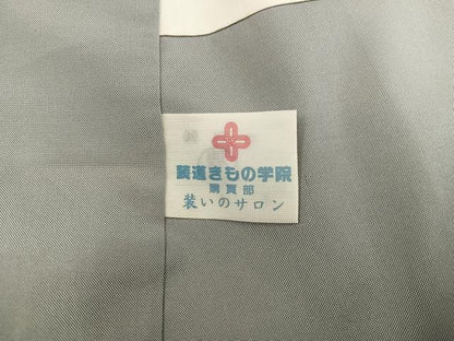 平和屋着物■上質な紬　幾何学文様　正絹　逸品　BAAY1032mz