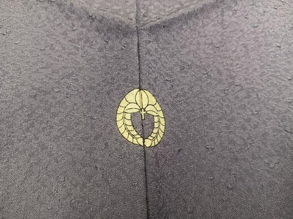 平和屋着物■上質な色無地　紋意匠　紫鼠色　正絹　逸品　BAAY1033mz