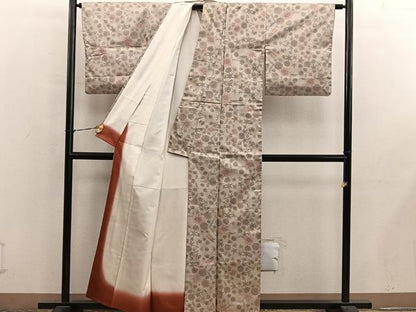 平和屋着物■本場大島紬　7マルキ　草花文　正絹　逸品　BAAY1035mz