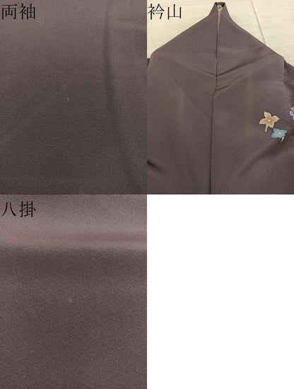 平和屋着物●巨匠　前田華清　手描き　訪問着　草花文　金彩　正絹　逸品　BAAY1036mz