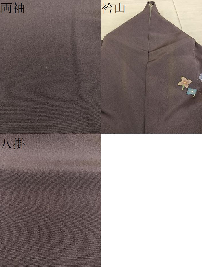 平和屋着物●巨匠　前田華清　手描き　訪問着　草花文　金彩　正絹　逸品　BAAY1036mz