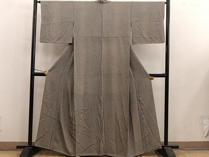 平和屋着物■上質な小紋　幾何学文様　正絹　逸品　BAAY1038mz