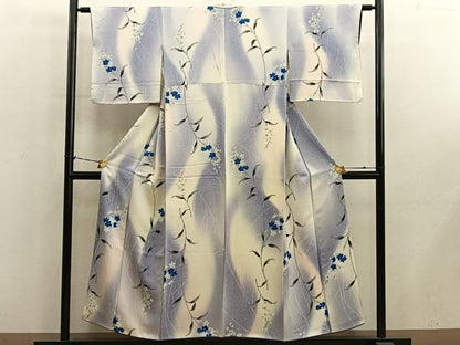 平和屋着物■上質な小紋　枝花文　暈し染め　正絹　逸品　BAAY1040mz