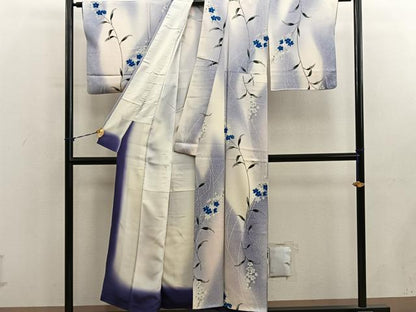 平和屋着物■上質な小紋　枝花文　暈し染め　正絹　逸品　BAAY1040mz