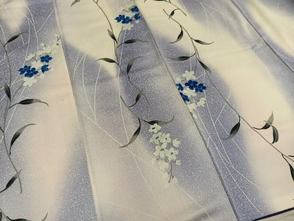 平和屋着物■上質な小紋　枝花文　暈し染め　正絹　逸品　BAAY1040mz