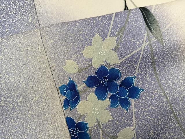 平和屋着物■上質な小紋　枝花文　暈し染め　正絹　逸品　BAAY1040mz