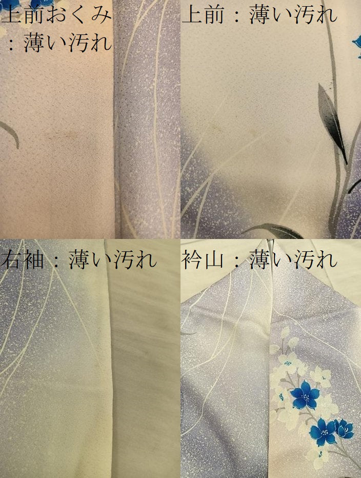 平和屋着物■上質な小紋　枝花文　暈し染め　正絹　逸品　BAAY1040mz