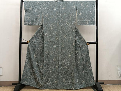 平和屋着物■上質な小紋　梅花文　正絹　逸品　BAAY1044mz