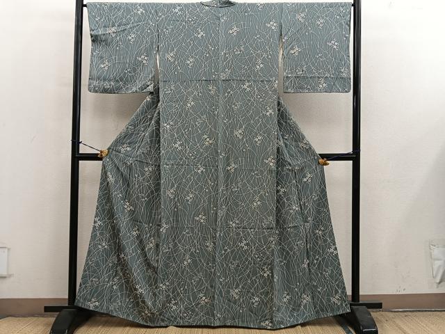 平和屋着物■上質な小紋　梅花文　正絹　逸品　BAAY1044mz