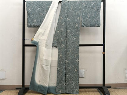 平和屋着物■上質な小紋　梅花文　正絹　逸品　BAAY1044mz