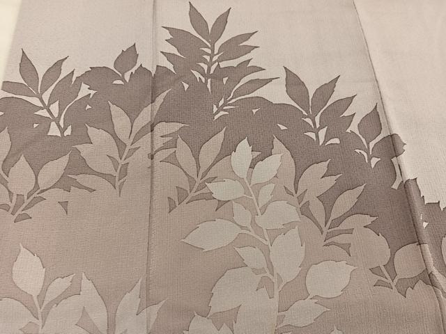 平和屋着物●訪問着　草葉シルエット　正絹　逸品　BAAY1050mz
