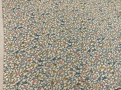 平和屋着物■上質な小紋　型染め　花鳥文　正絹　逸品　BAAY1053mz