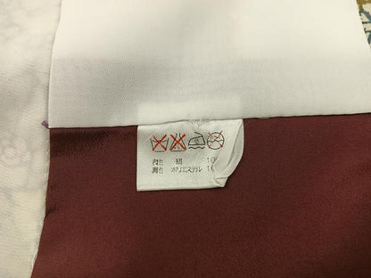 平和屋着物■上質な小紋　型染め　花鳥文　正絹　逸品　BAAY1053mz