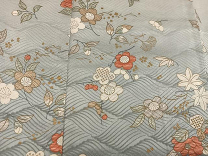 平和屋着物●訪問着　梅花文　暈し染め　暈し染め　正絹　逸品　BAAY1061mz