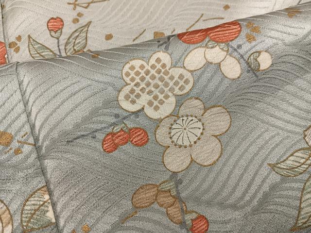 平和屋着物●訪問着　梅花文　暈し染め　暈し染め　正絹　逸品　BAAY1061mz