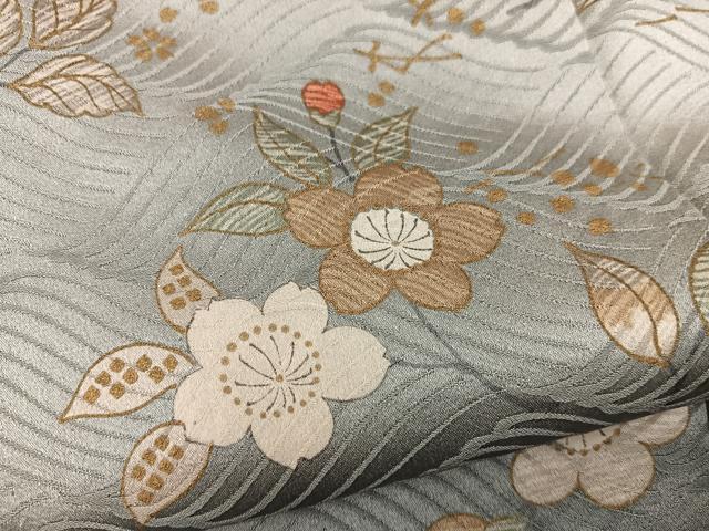 平和屋着物●訪問着　梅花文　暈し染め　暈し染め　正絹　逸品　BAAY1061mz