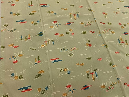 平和屋着物■上質な小紋　型染め　エ霞花文　正絹　逸品　BAAY1067mz