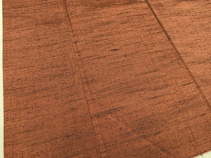 平和屋着物■上質な紬　赤茶色　正絹　逸品　BAAY1069mz