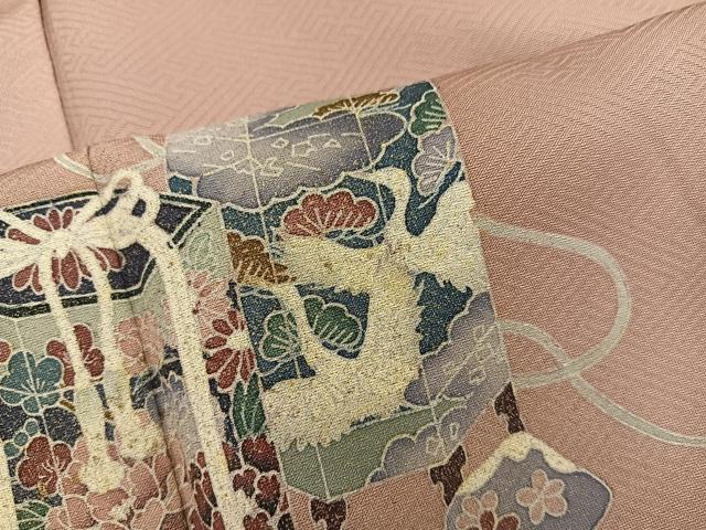 平和屋着物■訪問着　貝桶飛鶴花文　暈し染め　金彩　正絹　逸品　BAAY1070mz