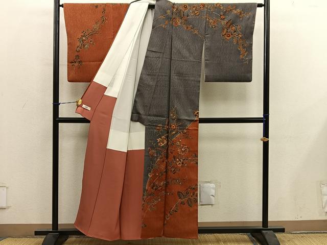 平和屋着物■訪問着　更紗花文　やまと誂製　正絹　逸品　BAAY1072mz