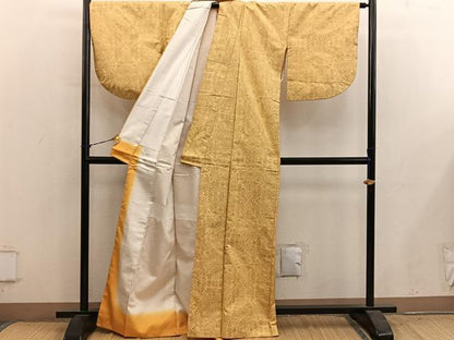 平和屋着物■本場大島紬　草花文　正絹　逸品　BAAY1074mz