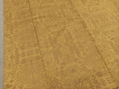 平和屋着物■本場大島紬　草花文　正絹　逸品　BAAY1074mz