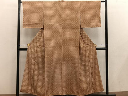 平和屋着物■上質な小紋　梅花文　正絹　逸品　BAAY1075mz