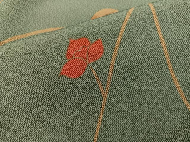 平和屋着物■上質な小紋　枝花文　正絹　逸品　BAAY1077mz