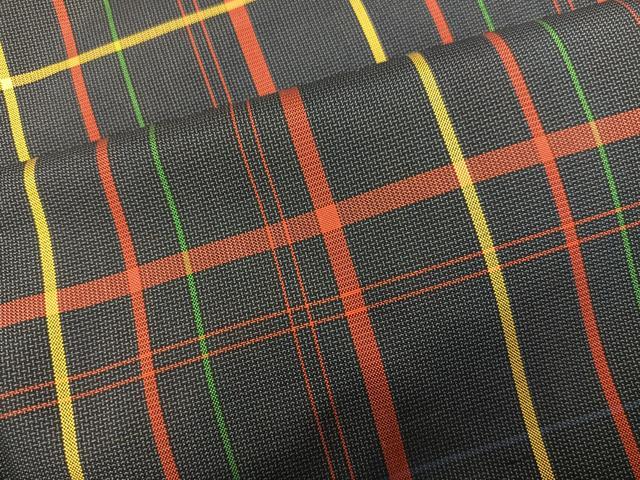 平和屋着物■本場縞大島紬　格子柄　正絹　逸品　BAAY1079mz