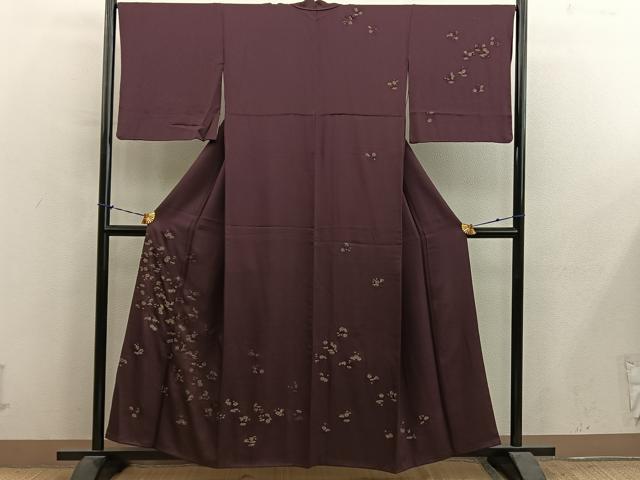 平和屋着物●訪問着　総刺繍　菊花文　金糸　正絹　逸品　BAAY1083mz